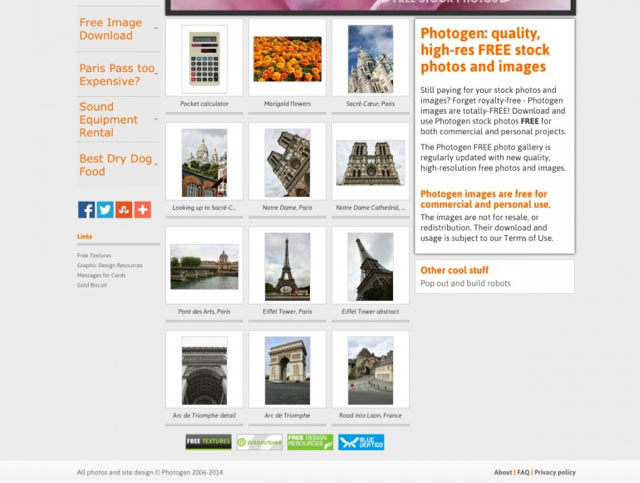 Photogen - Bilderdatenbank für lizenzfreie Bilder für Blog und Webseiten
