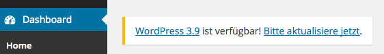 WordPress Update 3.9